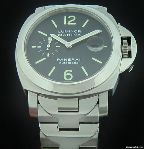 Panerai Stainless Steel Luminor Marina Automatic Bracelet Watch watches