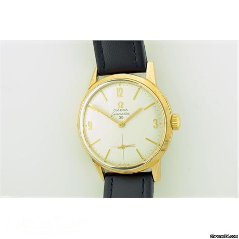 Omega Seamaster 30 gold plated manual on strap watches
