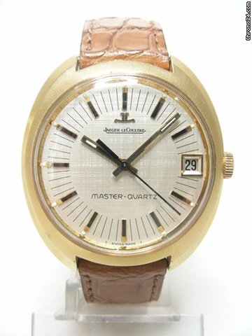 Jaeger-LeCoultre Master-Quartz gold plated/or jaune plaque cadran tapisserie/silver dial watches