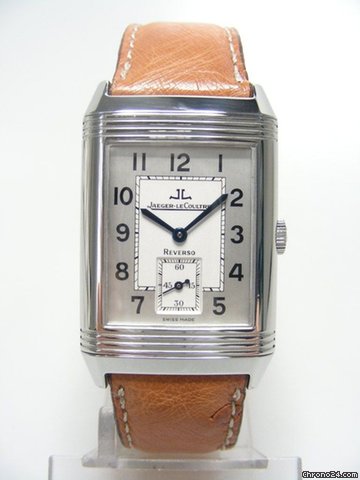 Jaeger-LeCoultre Reverso big size/grande taille steel/acier cadran deux tons silver dial watches