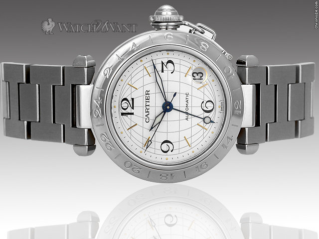 Cartier Ladies Pasha C GMT "Globe" - 36mm Stainless Steel - W31078M7 watches