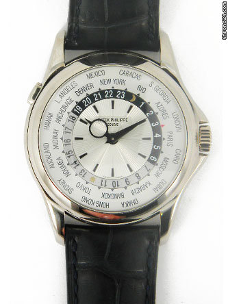 Patek Philippe 18k white gold Worldtime watches