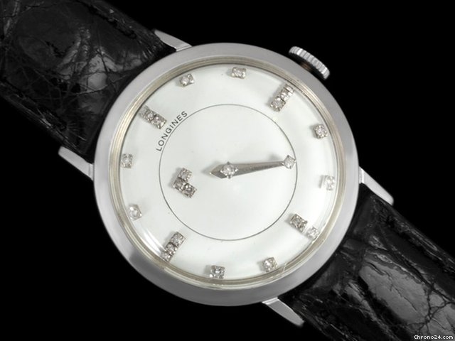 Longines 1958 LONGINES Vintage MYSTERY DIAL Watch - 14K White Gold & watches