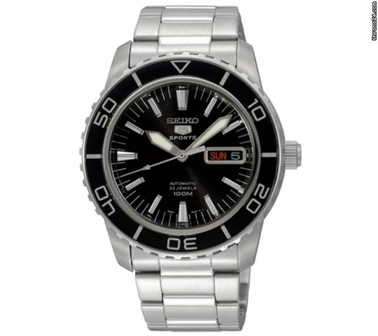 Seiko 5 Black Dial Automatic Mens Watch SNZH55 watches