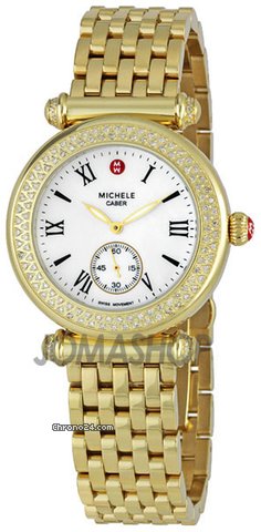 Michele Caber Diamond Gold Tone Ladies Watch MWW16A000038 watches