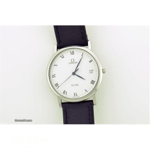 Omega De Ville steel quartz on strap watches