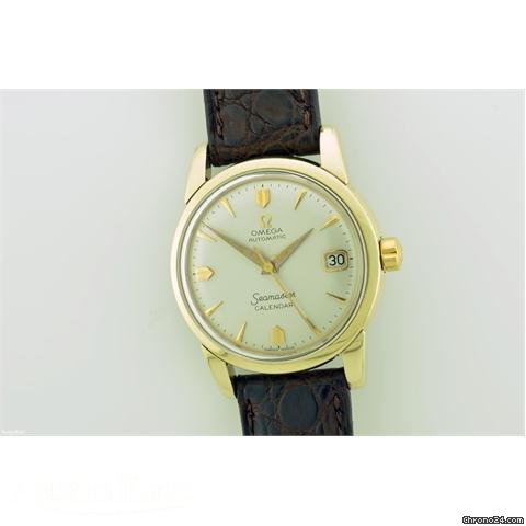 Omega Seamaster Calendar Gold-capped automatic on strap watches