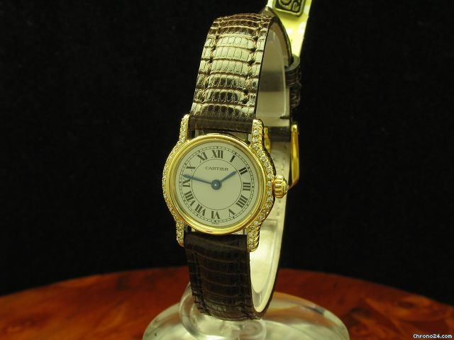 Cartier 18kt 750 Gold Damenuhr Mit Diamant Besatz watches