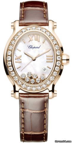 Chopard Happy Sport Oval 7 Floating Diamonds watches