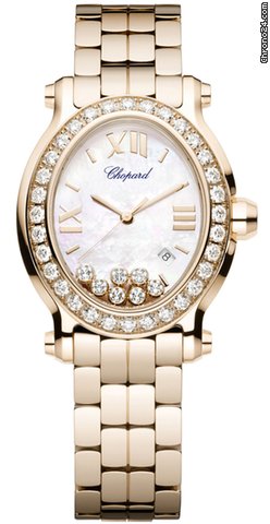 Chopard Happy Sport Oval 7 Floating Diamonds watches