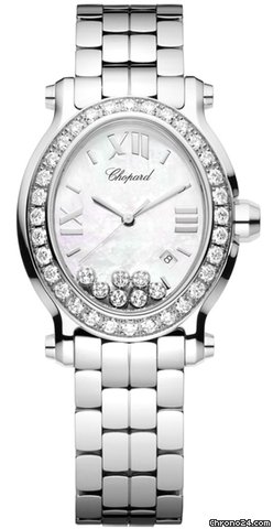Chopard Happy Sport Oval 7 Floating Diamonds watches