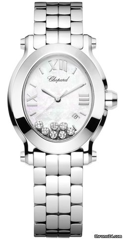 Chopard Happy Sport Oval 7 Floating Diamonds watches