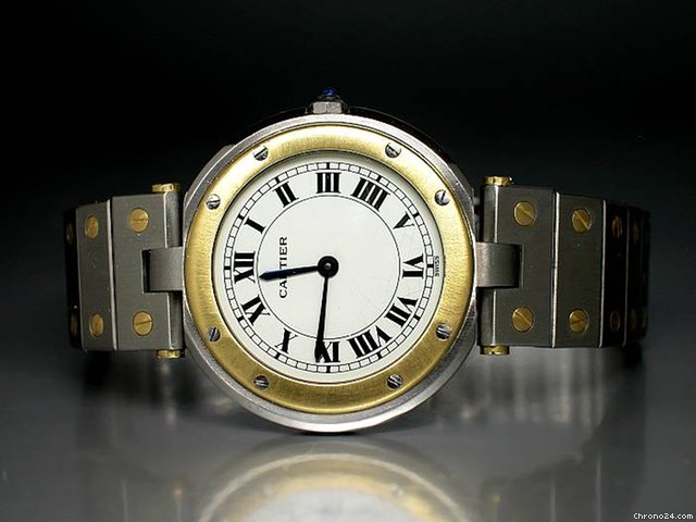 Cartier "Cartier Santos" Edelstahl/Gelbgold-Quartzwerk watches