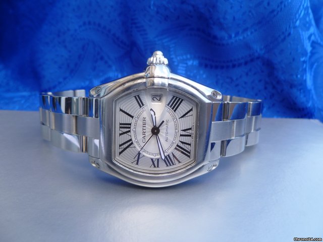 Cartier Roadster mit Stahlband und original Lederband mit Faltschlie watches