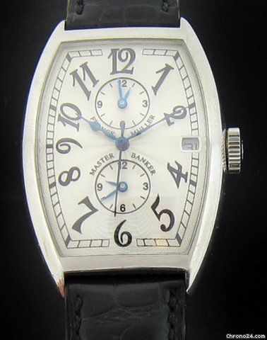 Franck Muller White Gold Master Banker Three Time Zone 5850MB Zone watches