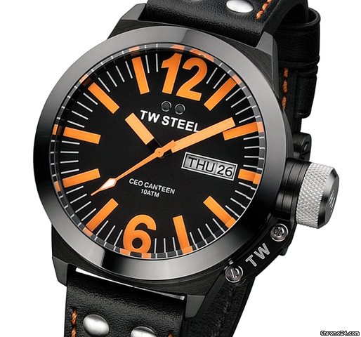 TW Steel CEO CANTEEN TWCE1027 CE1027 Herrenuhr Black Orange Highlight watches
