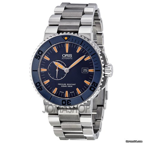 Oris Maldives Limited Edition Blue Dial Titanium Mens Watch 01 643 7654 7185-Set MB watches