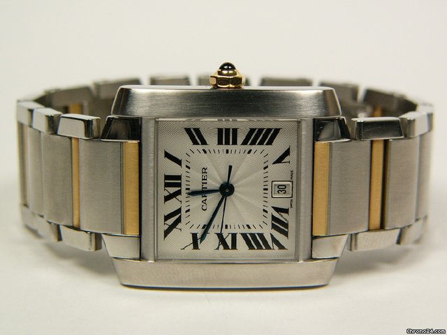 Cartier Tank Francaise steel and gold MOD. 2302 watches