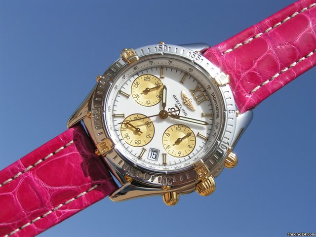 Breitling Chrono Jetstream in weisses ZB white dial Stahl/Go watches