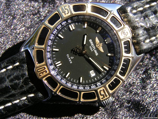 Breitling J Class in schwarz Stahl/Gold 750 watches