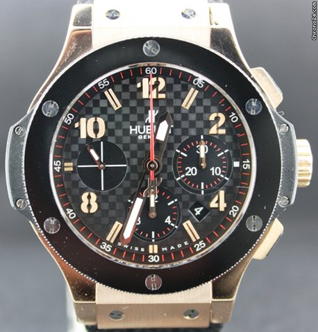 Hublot Big Bang Pink gold black ceramic bezel & rubber strap 44mm watches