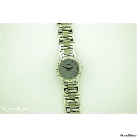 Piaget Dancer 18ct white gold quartz on bracelet watches