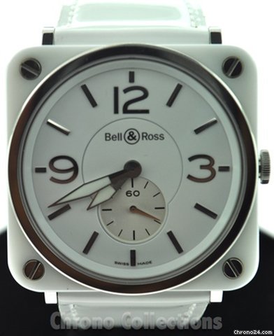 Bell & Ross BRS-WHT-CER-RUBB watches