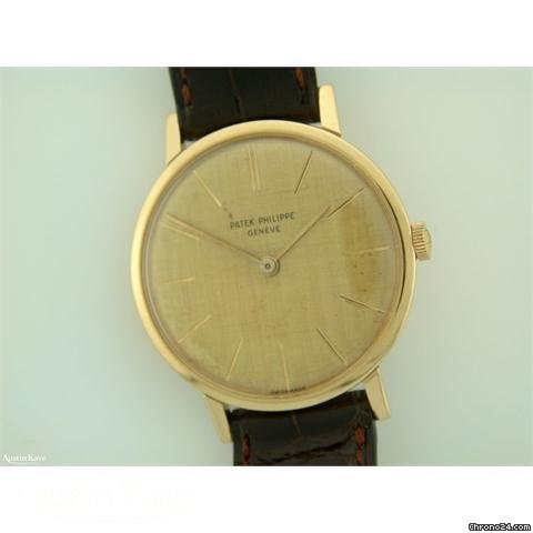 Patek Philippe Calatrava 18ct gold manual on strap watches