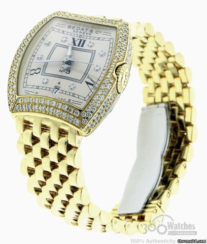 Bedat & Co No 3 Ref 314 18K Yellow Gold Diamond Automatic Date Watch watches