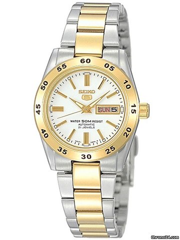 Seiko 5 SYMG42K1 Bicolor Damenuhr Automatik watches