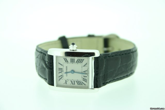 Cartier Tank Francaise 18ct White Gold on Leather watches