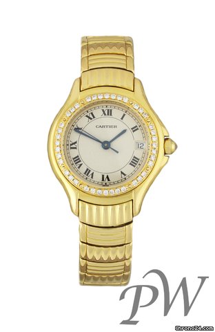 Cartier 18K Gold & Diamon Cougar watches