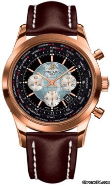 Breitling Transocean Chronograph Unitime Red Gold watches