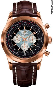 Breitling Transocean Chronograph Unitime Red Gold watches