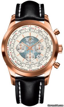 Breitling Transocean Chronograph Unitime Red Gold watches