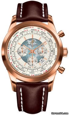 Breitling Transocean Chronograph Unitime Red Gold watches