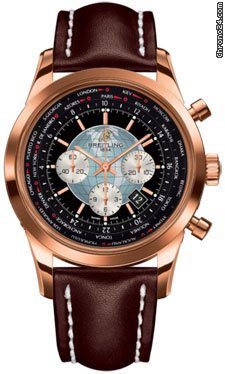 Breitling Transocean Chronograph Unitime Red Gold watches