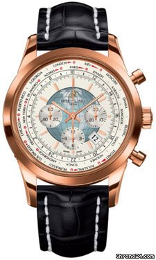 Breitling Transocean Chronograph Unitime Red Gold watches