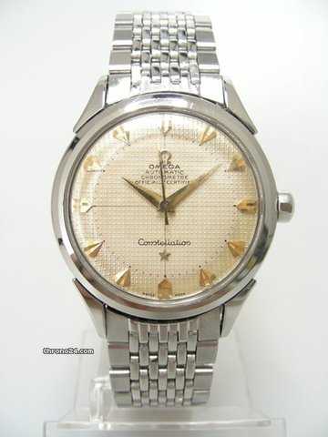 Omega Constellation vintage full steel/complet acier cadran nid d'abeille silver dial watches