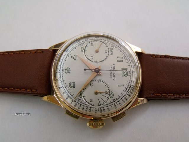Breitling Premier-Vintage en or rose calibre venus 175 watches