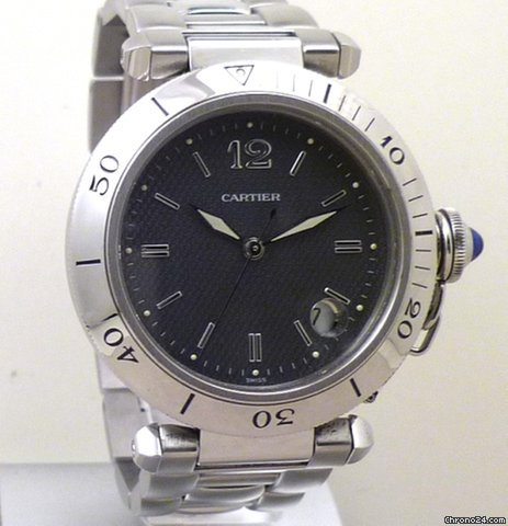 Cartier PASHA ACCIAIO DIAM. 38 MM, CON DATA watches