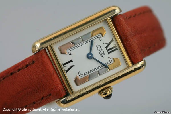 Cartier Tank Vermeil Quartz 925 Silber Vergoldet watches