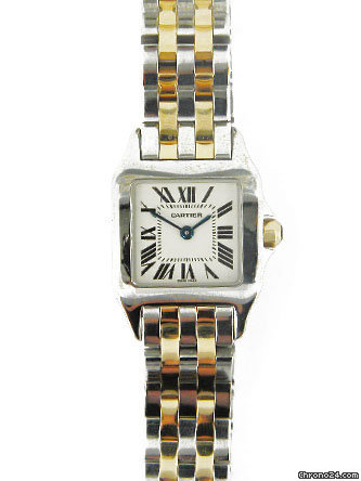 Cartier stainless steel and 18k yellow gold ladies Demoiselle watches