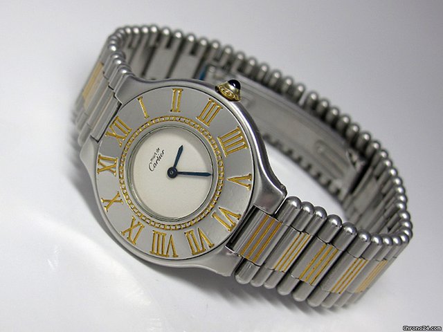 Cartier "must de Cartier 21" STAHL/GOLD watches