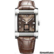 Baume & Mercier and Hampton Brown Dial Leather Strap Mens Watch MOA10028 watches