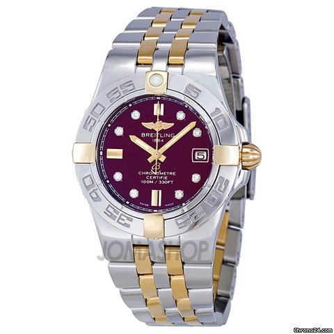 Breitling Galactic 30 Diamond Burgundy Dial Ladies Watch B71340L2-K526TT watches