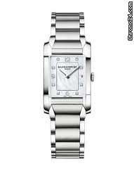 Baume & Mercier and Mother of Pearl Diamond Dial Stainless Steel Ladies Watch M0A10050 watches