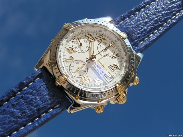 Breitling Chronomat Vitesse weisses ZB STAHL/GOLD watches