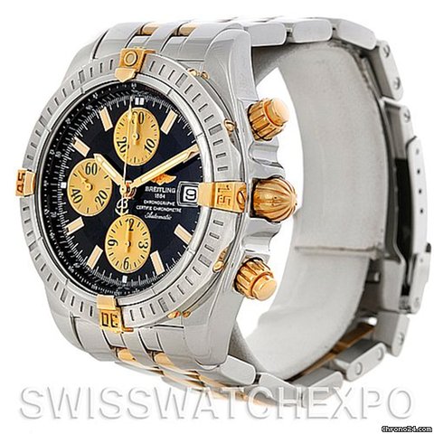 Breitling Chronomat Steel 18k Gold Watch watches
