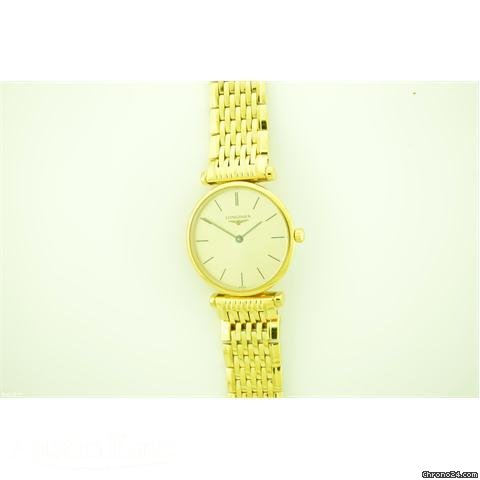 Longines Grande Classique gold plated quartz on bracelet watches